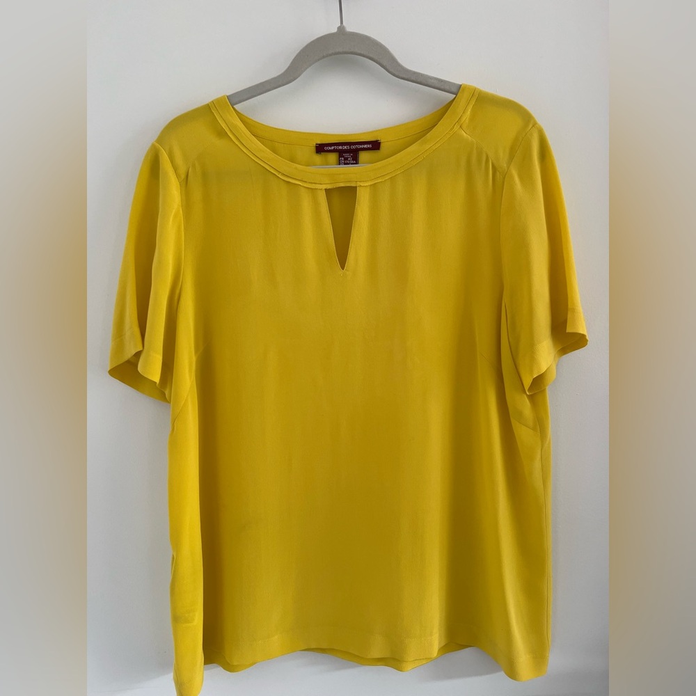 Comptoir Des Cotonniers Yellow Silk Blouse